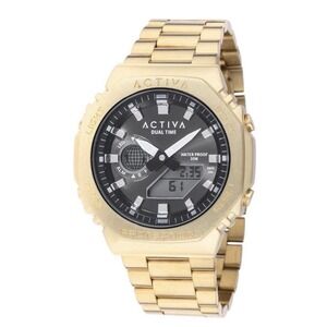 Activa Signal X Invicta ACWM423-007 Gold Digital Watch 45.5mm LED 30M New